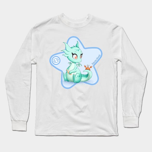 Zodiac Dragons - Cancer Long Sleeve T-Shirt by SilveryDreams